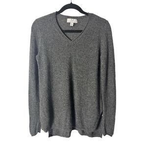 MAGASCHONI Gray Cashmere V-Neck Sweater size SP